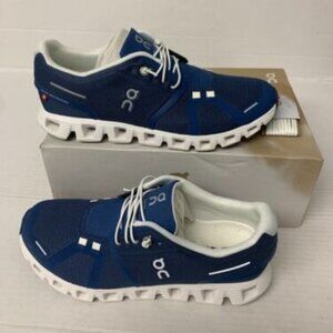-248F On Cloud 5, Denim/White, Womens Running Shoes-US 9 Womens